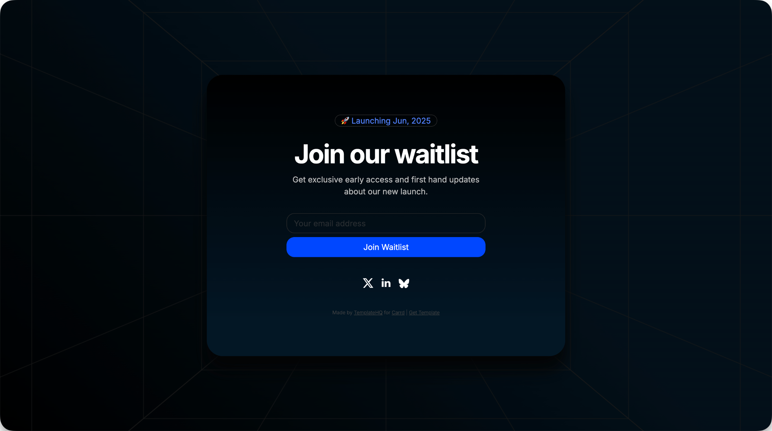 Carrd Waitlist Template