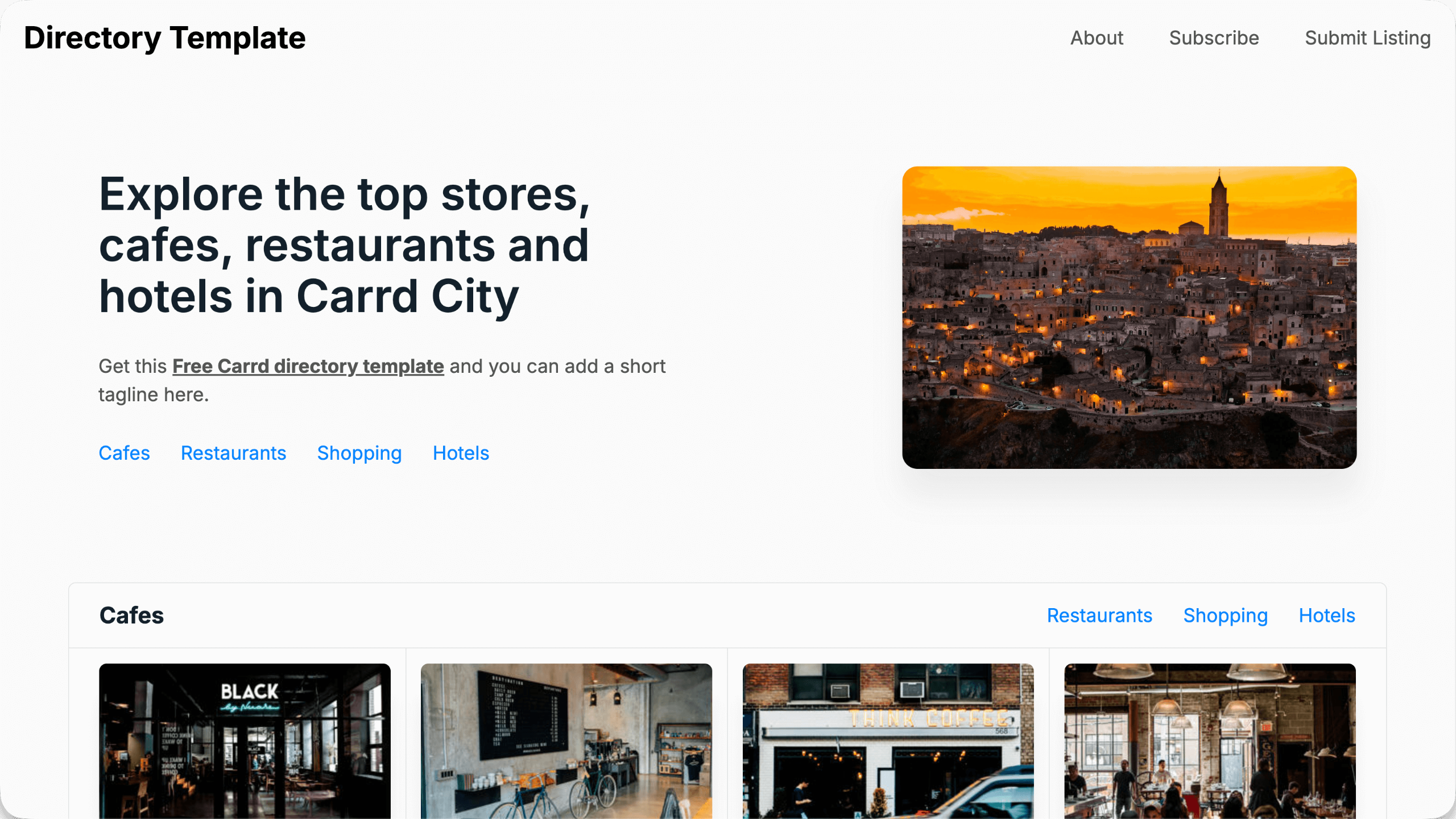 Carrd Directory Template Carrd Directory Template