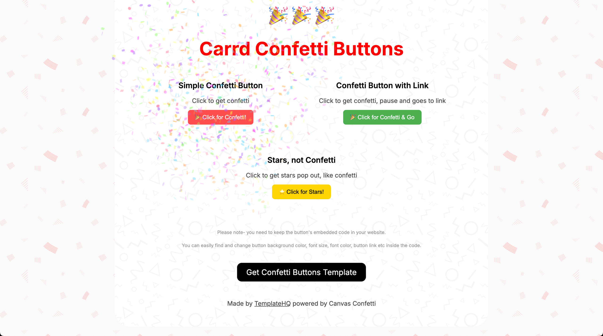 Carrd Confetti Buttons Carrd Confetti Buttons